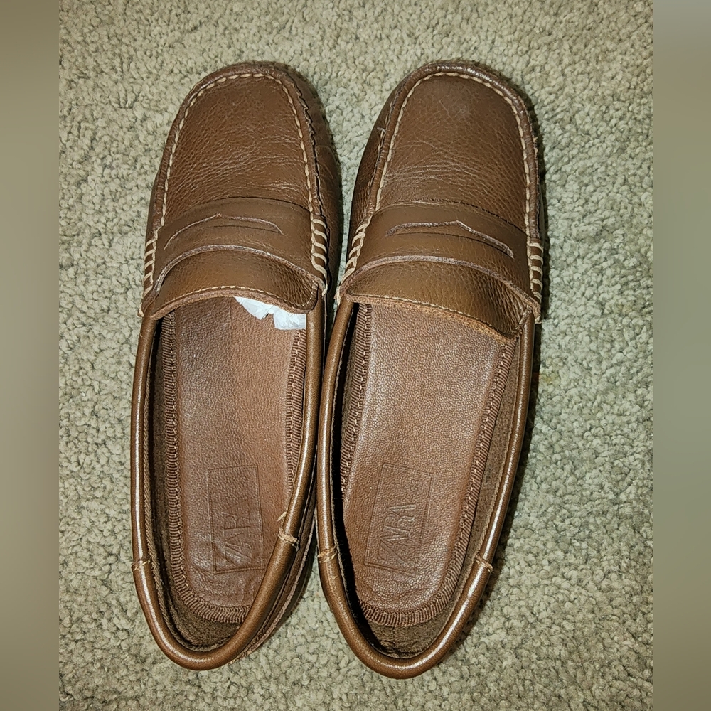 Zara leather kids shoes